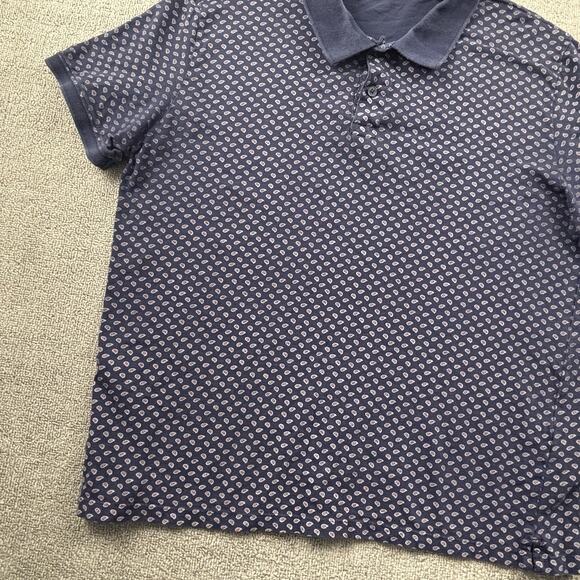Cotton And Co Polo Shirt Adult Large Blue Short Sleeve Casual Preppy Men's - Picture 7 of 14